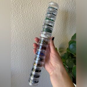 Japanese Glass Tila Bead Mix With Stackable Clear Storage Container